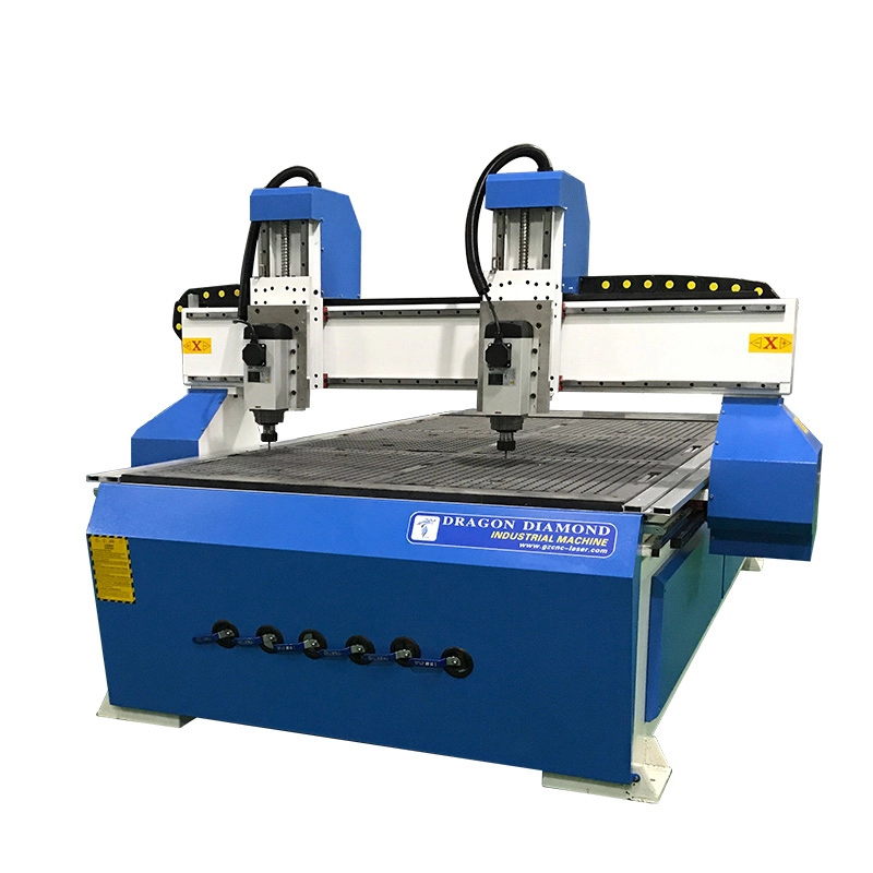 Router CNC Double Heads 3 Axis Woodworking Machine Cutter