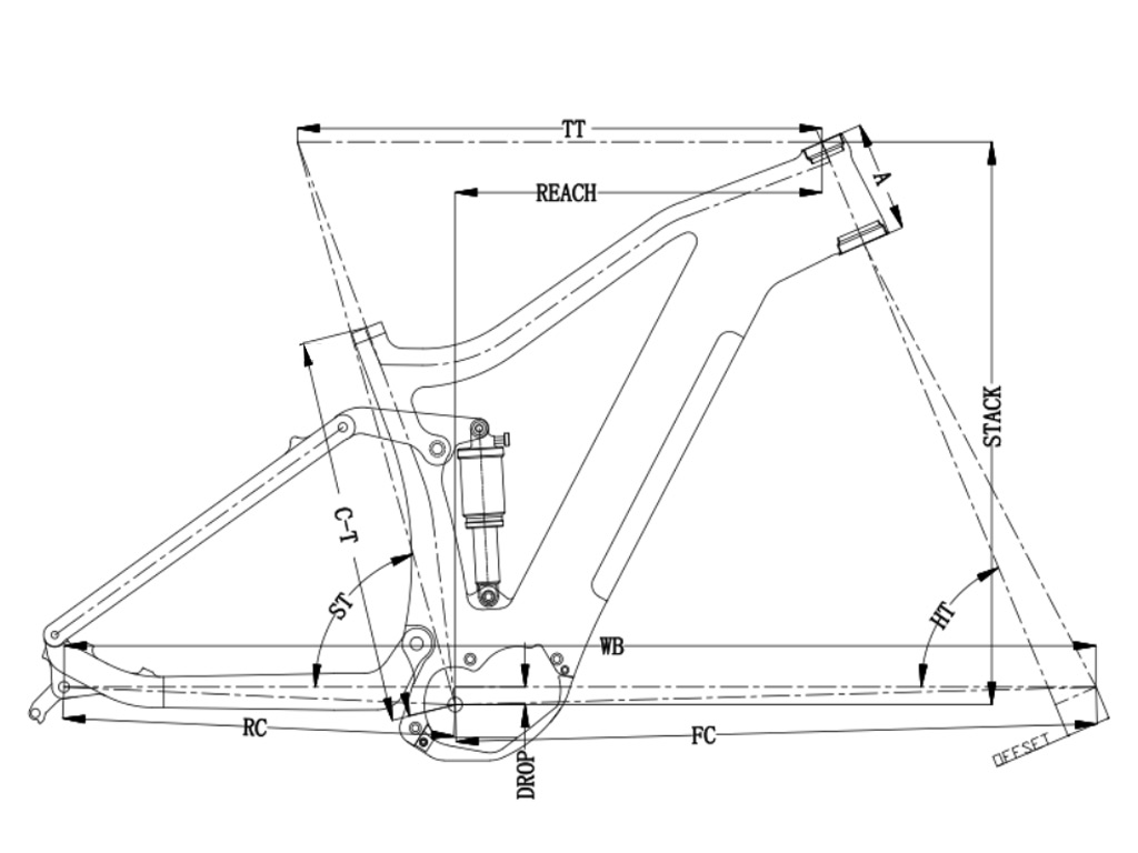 Full Suspension Enduro Carbon MTB Electric Frame