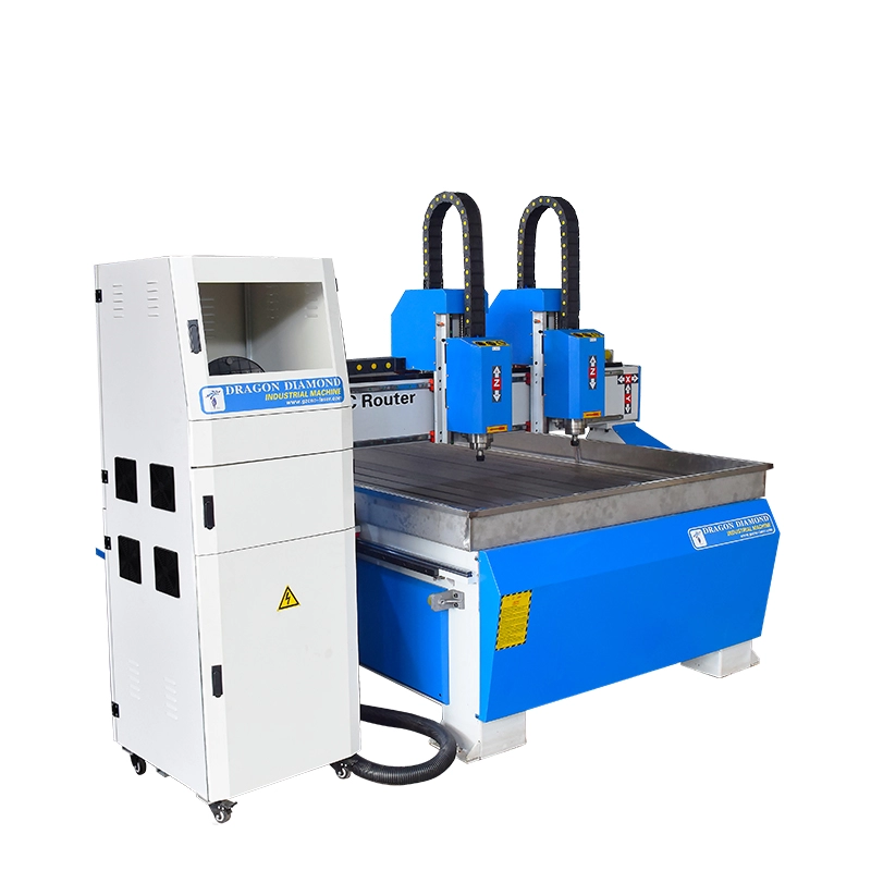 Router CNC Double Heads 3 Axis Woodworking Machine Cutter