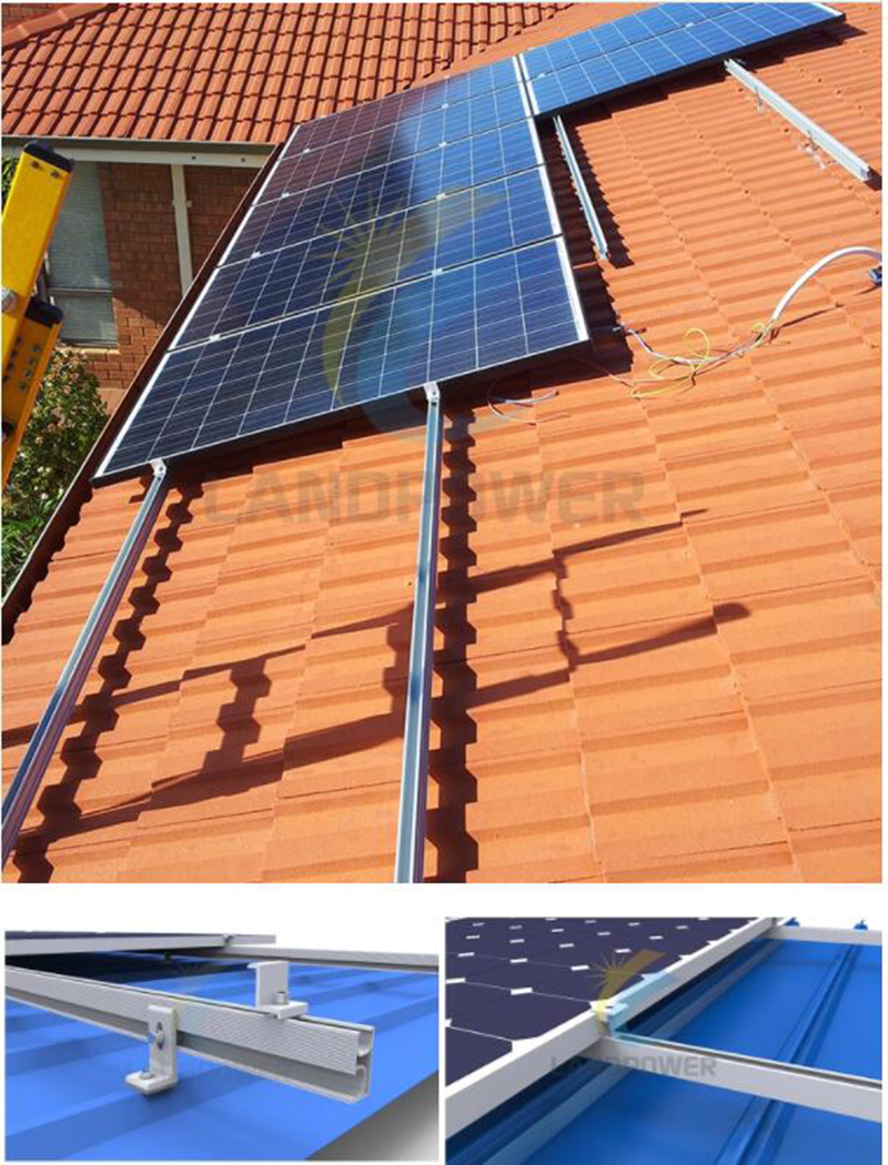 L feet solar mounting rail