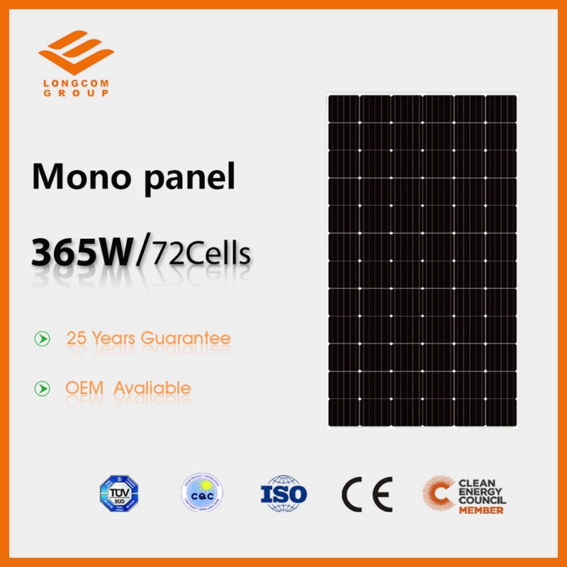 Mono Crystalline Solar Panel 365W για το σπίτι