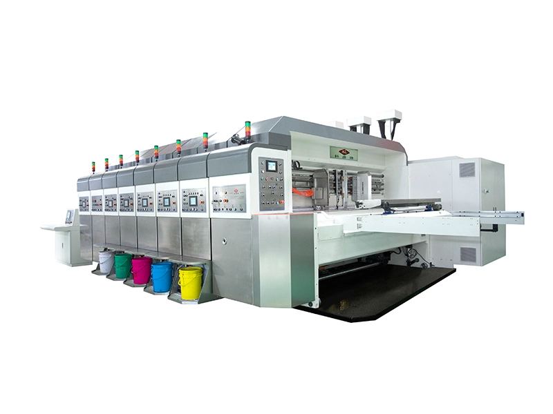 Μηχάνημα Φλεξογραφικής εκτύπωσης K7 4 χρωμάτων Μηχανή κατασκευής κυματοειδών χαρτοκιβωτίων