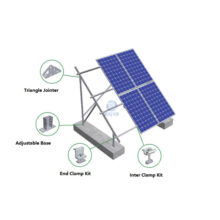 Χάλυβα ηλιακά φωτοβολταϊκά συστήματα επίγειας τοποθέτησης