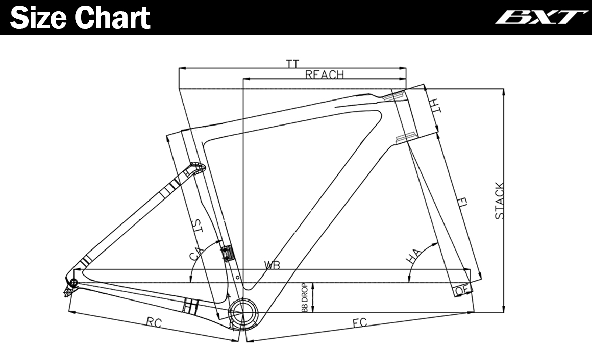 disc road bike size chart