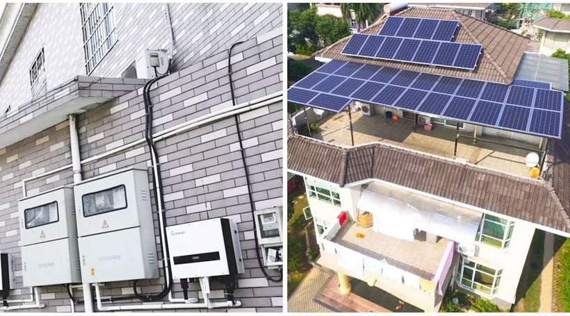 Solar panel with inverter