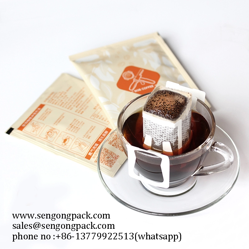 Μηχανή συσκευασίας σακουλών καφέ Indonesia Sumatra Mandheling Drip με εξωτερικό φάκελο