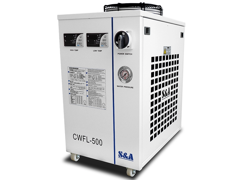 Ψύκτες νερού διπλής θερμοκρασίας CWFL-500 για λέιζερ ινών 500W