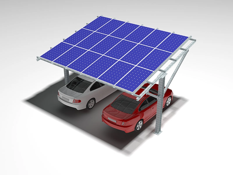 Solar Steel Carport Προσυναρμολογημένο σύστημα επίγειας τοποθέτησης