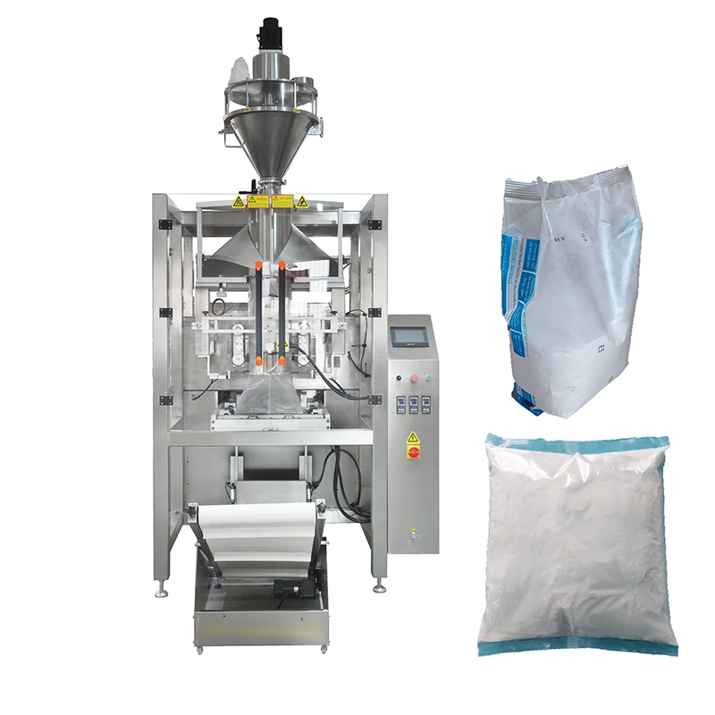 Πλήρης αυτόματη μηχανή συσκευασίας αλευριού 1000g Μηχανή συσκευασίας μαξιλαριών σακουλών σε σκόνη