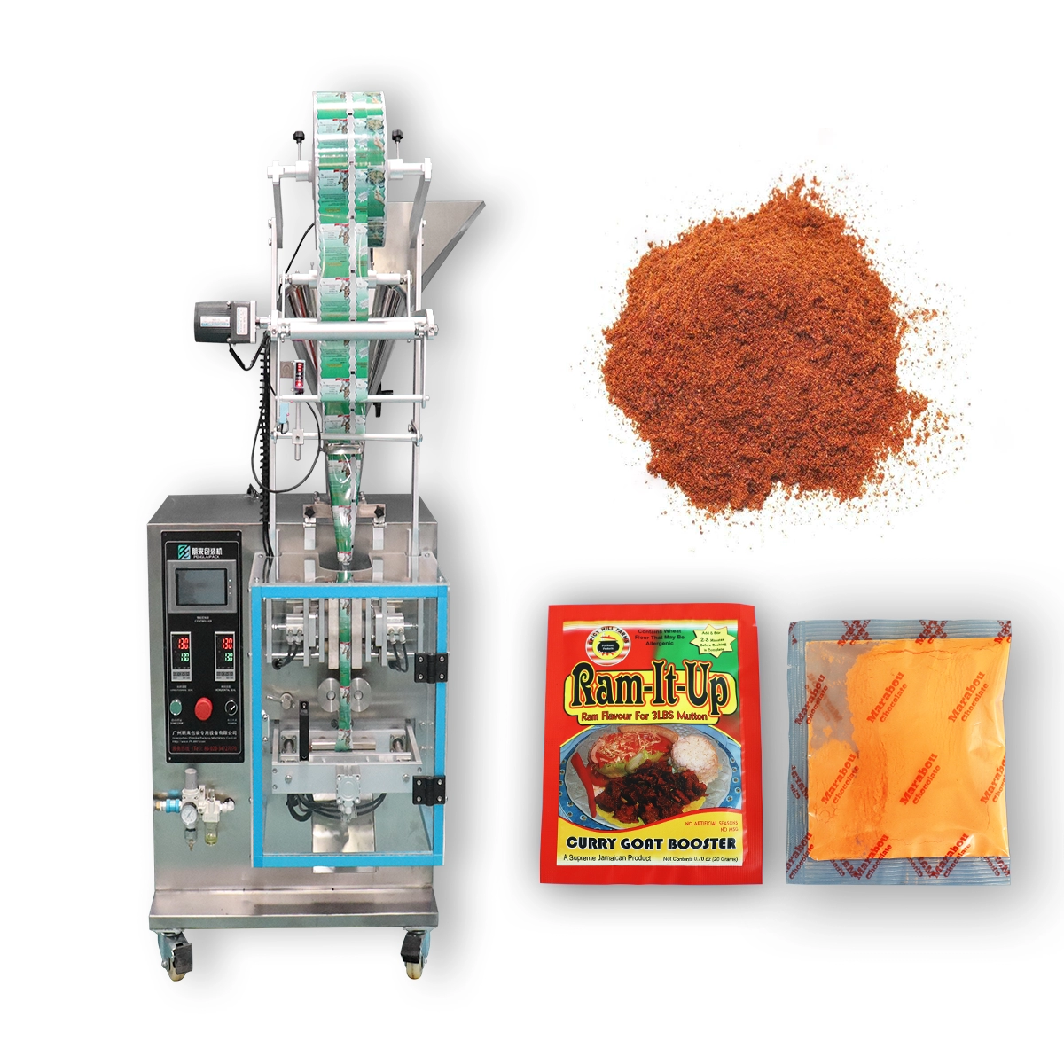 Υπερ-αποδοτική μηχανή συσκευασίας 1-100 g Spice σε σκόνη