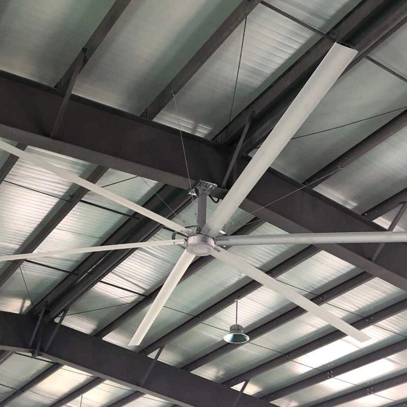 Βιομηχανικός ανεμιστήρας HVLS υψηλής έντασης και χαμηλής ταχύτητας με ανεμιστήρα οροφής BLDC Aermetal Large Blades