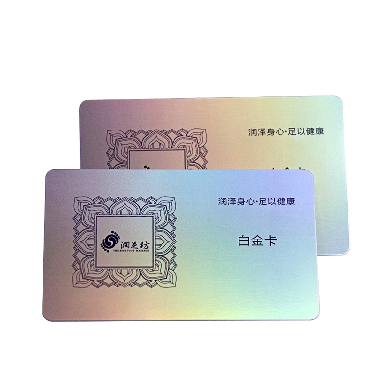 Πολυτελείς ολογραφικές πλαστικές κάρτες PVC Laser Rainbow