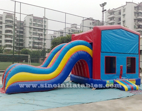 Εμπορικό παιδικό φουσκωτό combo bounce house με μεγάλη διαφάνεια N αφαιρούμενα πάνελ