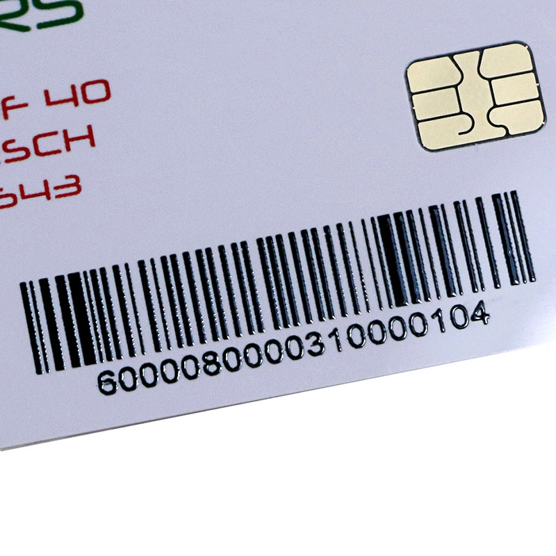 Προσαρμοσμένες κάρτες IC επαφής ISO7816 AT24c16 με γραμμωτό κώδικα