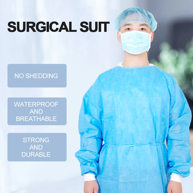 Χειρουργικό φόρεμα SMS ρόμπα απομόνωσης μιας χρήσης επιπέδου 3