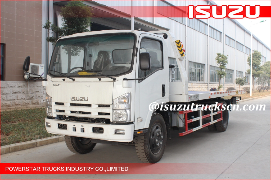 Μεταφορείς επίπεδης κλίνης 5 τόνους Isuzu Flatbed Tow Road Wrecker Flatbed Carriers
