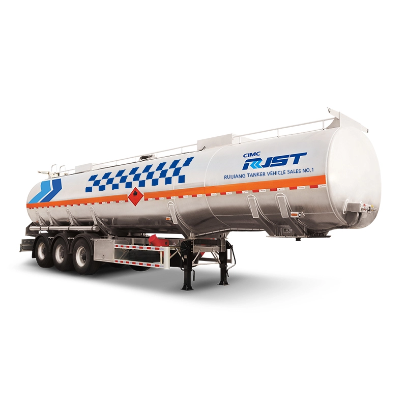 Ημι-ρυμουλκούμενο ρεζερβουάρ υγρού αλουμινίου χωρίς βοηθητική δοκό - CIMC RJST Liquid truck