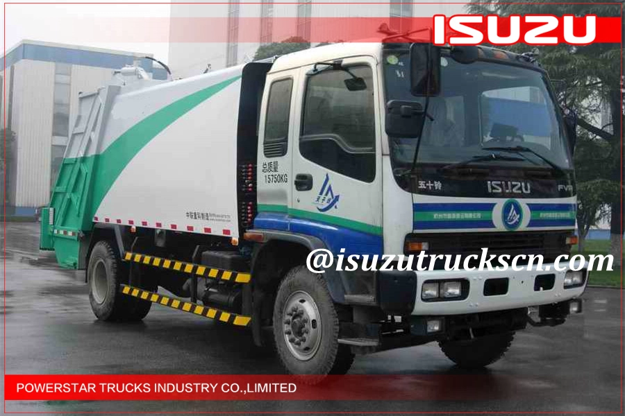 Συμπιεστής σκουπιδιών 14Cbm Angola 4x2 Japanese Isuzu fvr Trash Truck Compactor