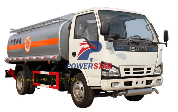 Φορτηγά 5000L Libya Isuzu NKR55 600P Fuel Oil Tanker