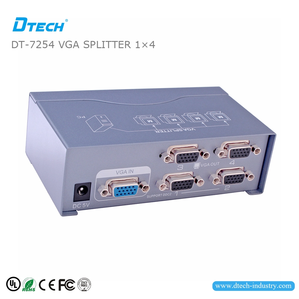 DT-7254 1 ΕΩΣ 4 250MHZ VGA SPLITTER