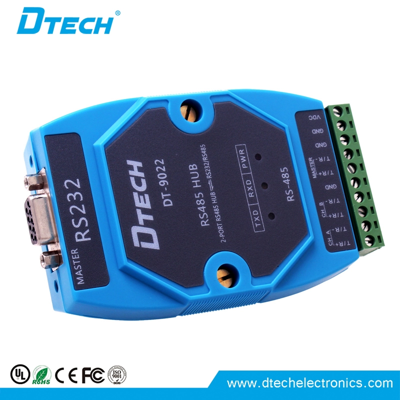 DTECH DT-9022 Βιομηχανική κατηγορία 2 θυρών RS485 Hub