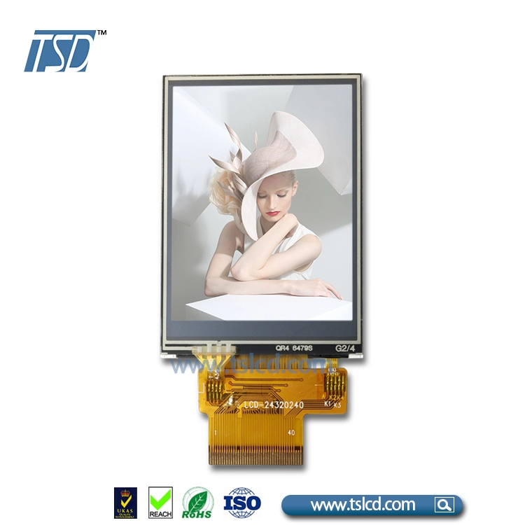 Υποδοχή ZIF FPC 2,4 ιντσών οθόνη TFT LCD 240x320 με RTP