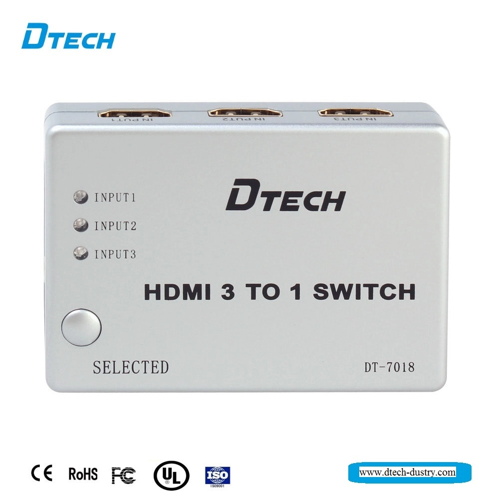 DTECH DT-7018 3 σε 1 έξοδο HDMI SWITCH υποστήριξη 1080p και 3D