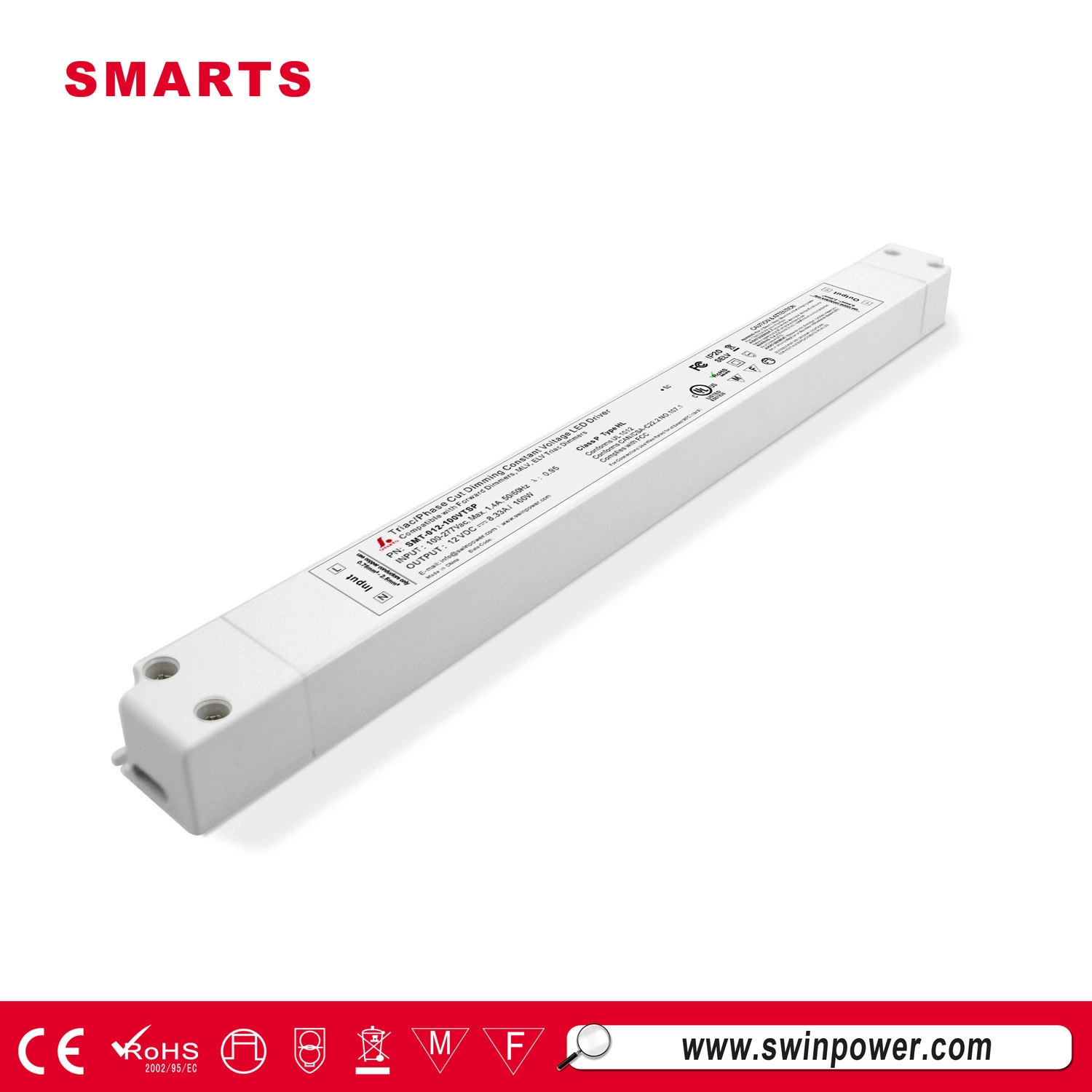 UL λίστα 12v 100w slim triac dimmable πρόγραμμα οδήγησης led