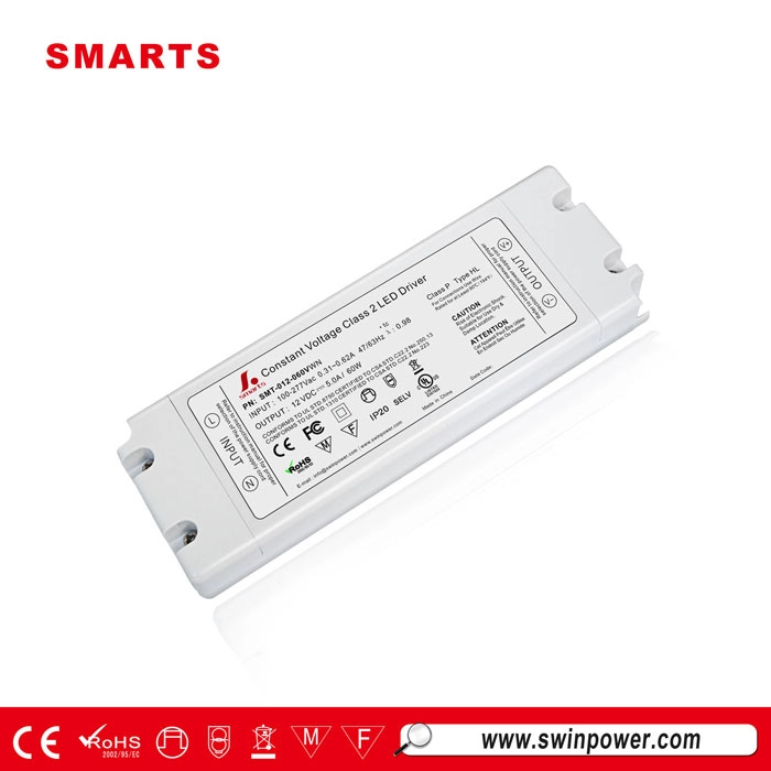 Τροφοδοτικό LED 60W 100-277V AC Είσοδος UL αναφέρεται για λωρίδα LED
