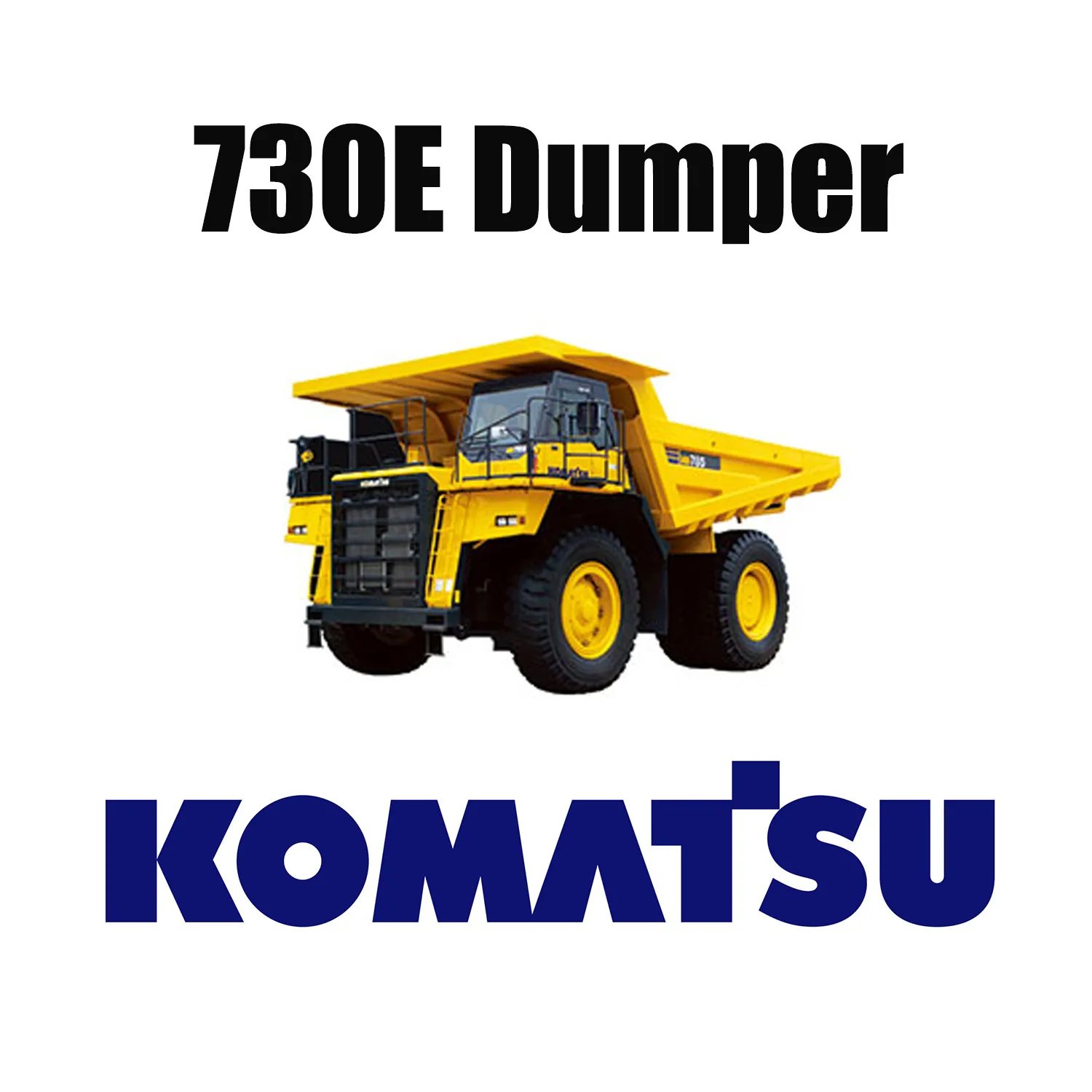 Φορτηγά φορτηγών KOMATSU 730E Εξοπλισμένα με ελαστικά εξόρυξης Giant 37.00R57 OTR