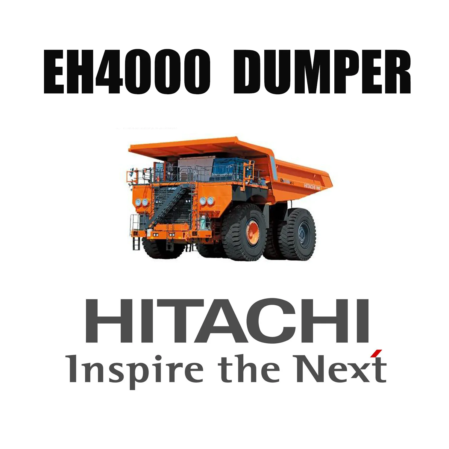 Άκαμπτα ανατρεπόμενα φορτηγά HITACHI EH4000 Εξοπλισμένα με ελαστικά Mining Earthmover 46/90R57