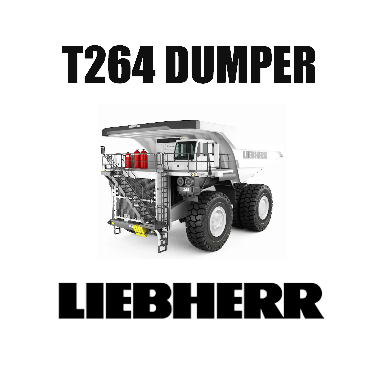 Φορτηγά Mining Liebherr T 264 240 τόνων εξοπλισμένα με ελαστικά Earth Mover 40.00R57 E-4