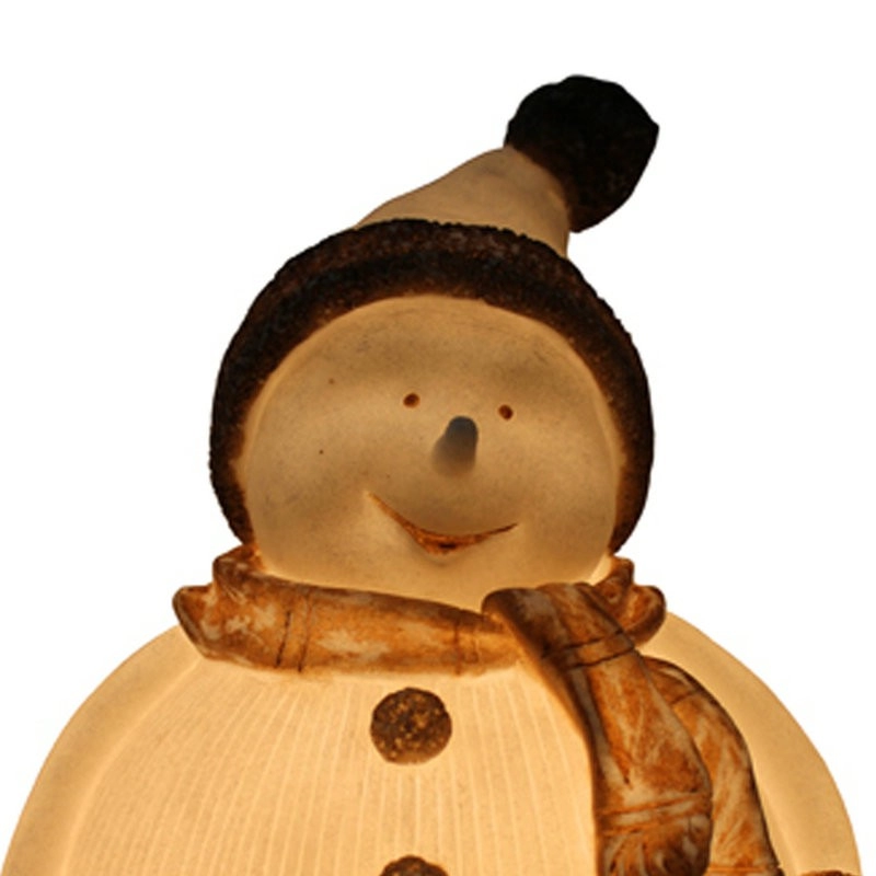 Best Seller Λευκό Χριστουγεννιάτικο Φωτιστικό Χιονάνθρωπος με Ριμπ Για Εσωτερική Χρήση