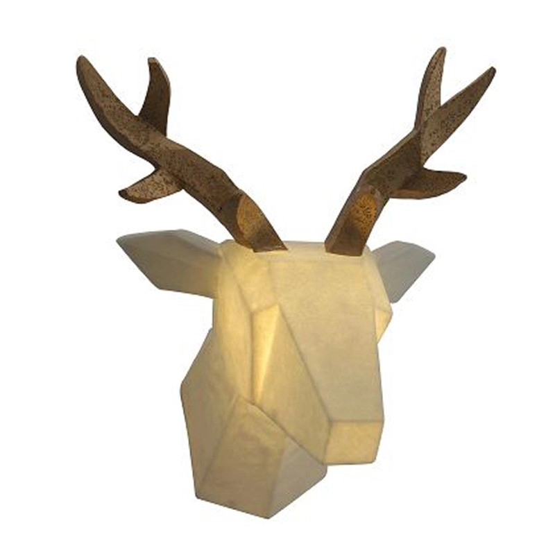 Geometry Deer Head Ψαμμίτης Διακόσμηση Τοίχων