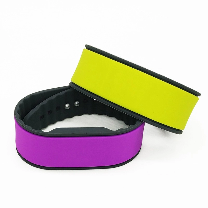 Βραχιόλι σιλικόνης διπλού χρώματος RFID για Fitness Club