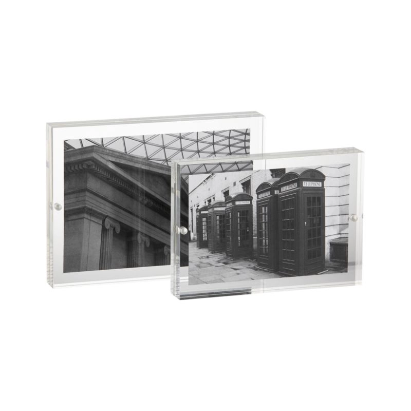 Διαφανής ακρυλικός μαγνήτης Κορνίζα φωτογραφιών με δύο πλευρές