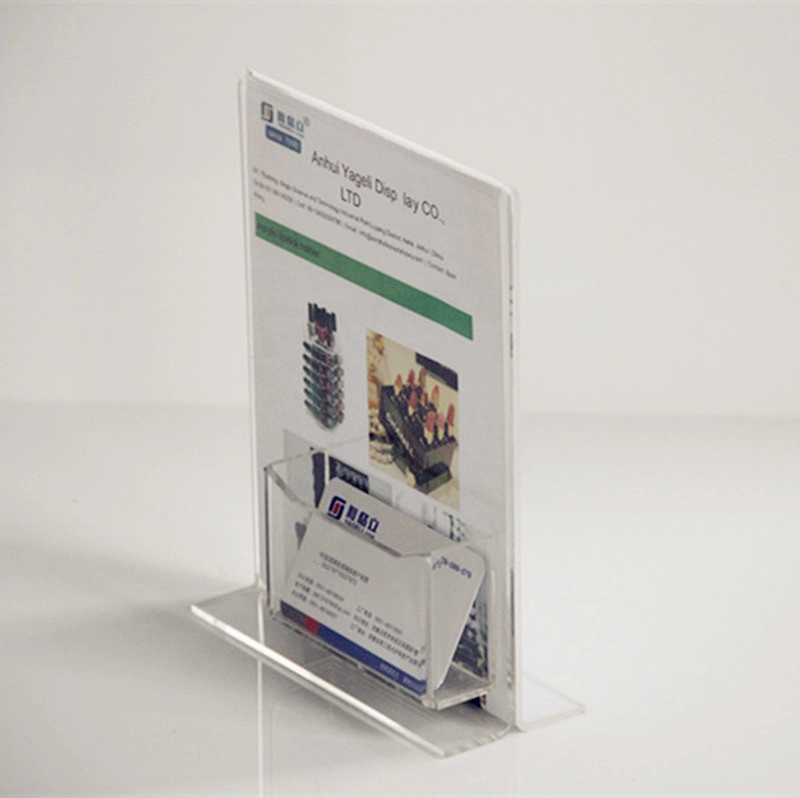 Προσαρμοσμένη ακρυλική θήκη αφίσας για φυλλάδιο καθαρής πινακίδας για πάγκο