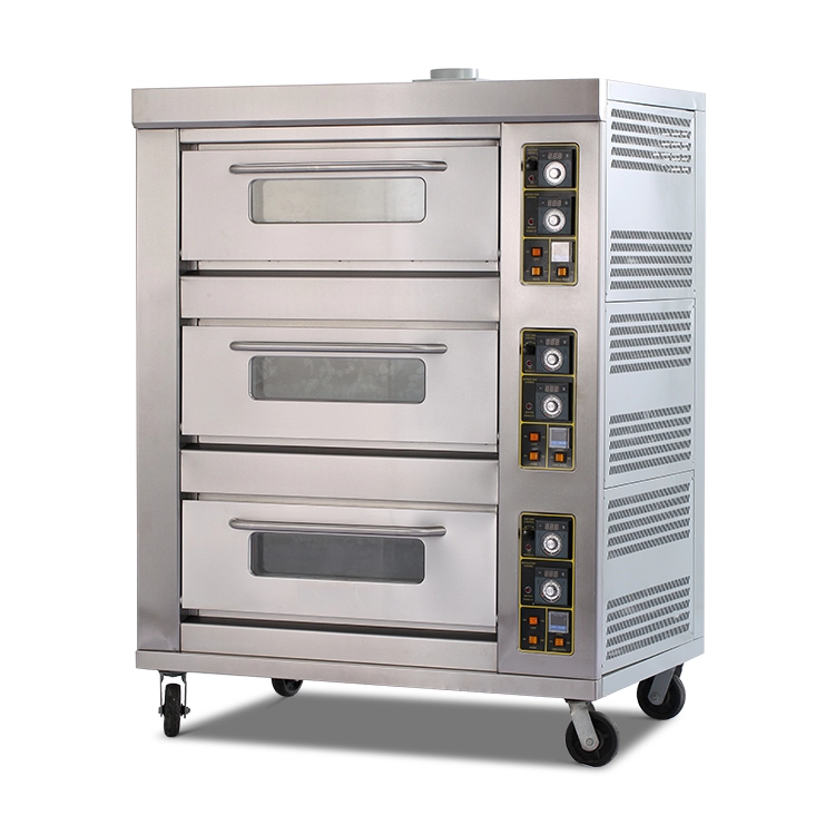 Εμπορικός εξοπλισμός κουζίνας πολλαπλών λειτουργιών Fo3 Decks 9 δίσκοι πίτσας αερίου