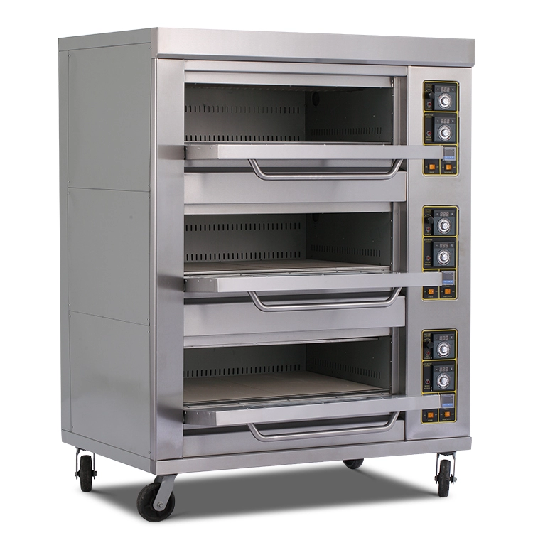 G36B OEM Bakery Equipment 3 Deck Εμπορικός φούρνος αρτοποιίας πίτσας αερίου
