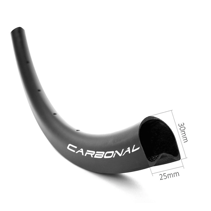 Ποδηλατόδρομος Carbon 700C σχήμα U 30mm βάθος 25mm πλάτος σωληνωτό χείλος