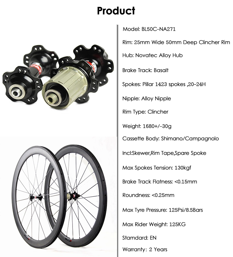 Carbon Road Bicycle Wheelset 25mm Τροχοί ποδηλάτου