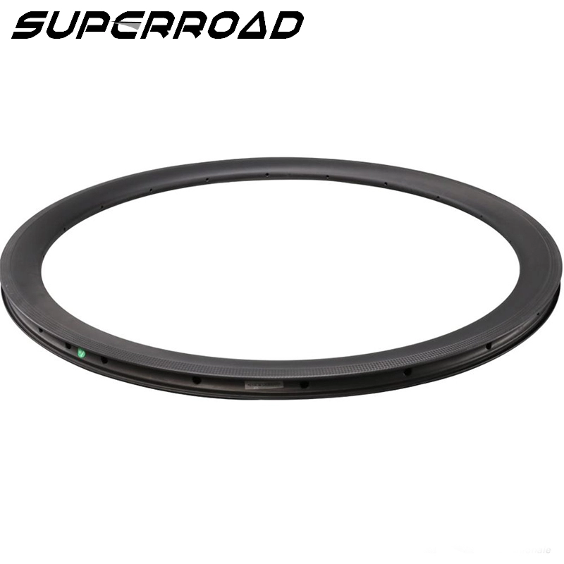 700C 45mm Carbon Rim Clincher Tubeless Bike Road Ζάντες