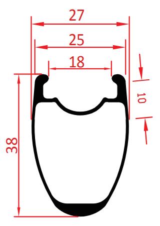 38mm deep clincher rim