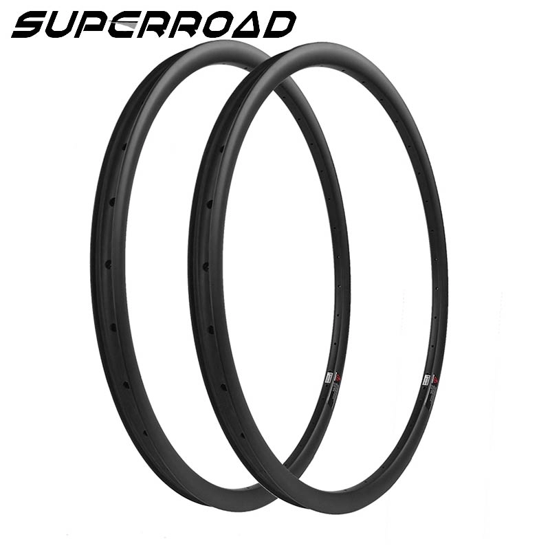 Superroad Φτηνές ζάντες 30 mm Mtb 27,5 ιντσών T700 650C Carbon Cross Country Bike Ready Tubeless Ζάντες