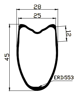 45mm tubular rims 700c