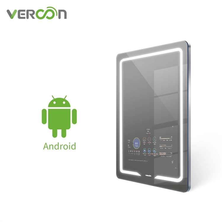 Vercon Espejos Inteligentes Android οθόνη αφής Έξυπνος καθρέφτης μπάνιου Τηλεόραση Magic Mirror in Estate
