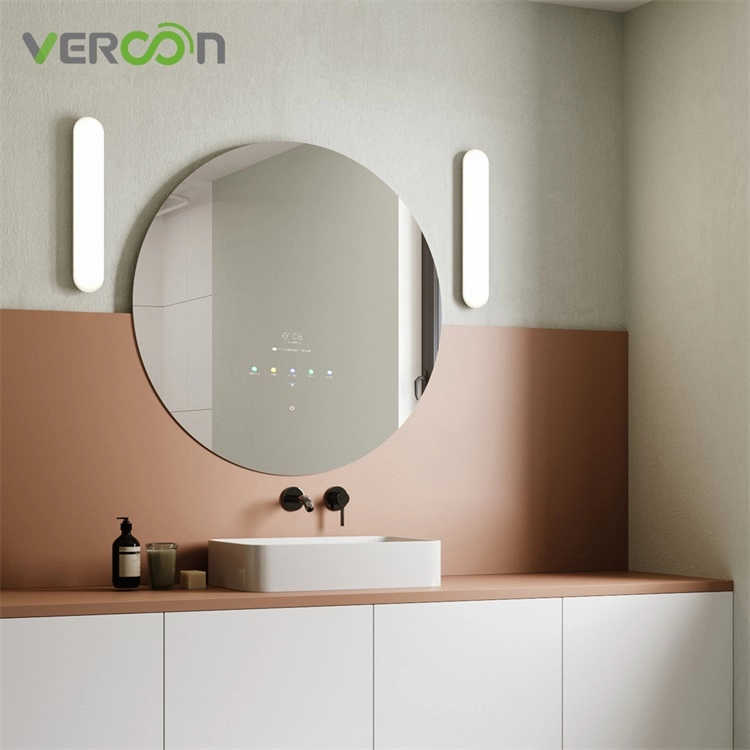 Στρογγυλός καθρέφτης μπάνιου Android Smart TV 10,1" με αδιάβροχη οθόνη αφής τηλεόρασης