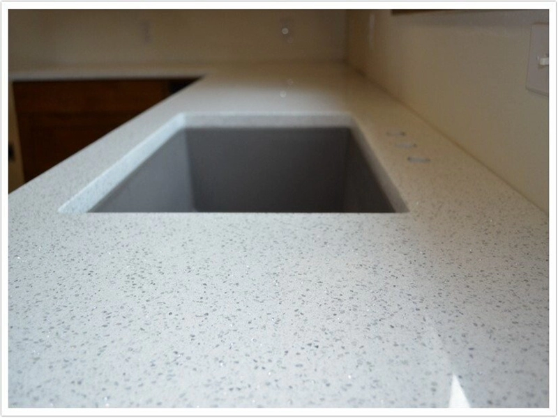 Πάγκος κουζίνας Sparkling White Engineer Quartz Stone