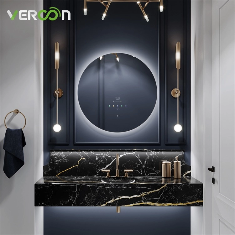 Έξυπνος καθρέφτης μπάνιου Vercon Amazon Στρογγυλός καθρέφτης LED