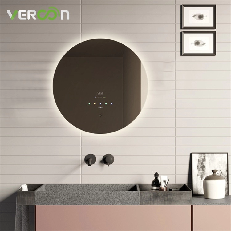 Έξυπνος καθρέφτης μπάνιου Vercon Amazon Στρογγυλός καθρέφτης LED